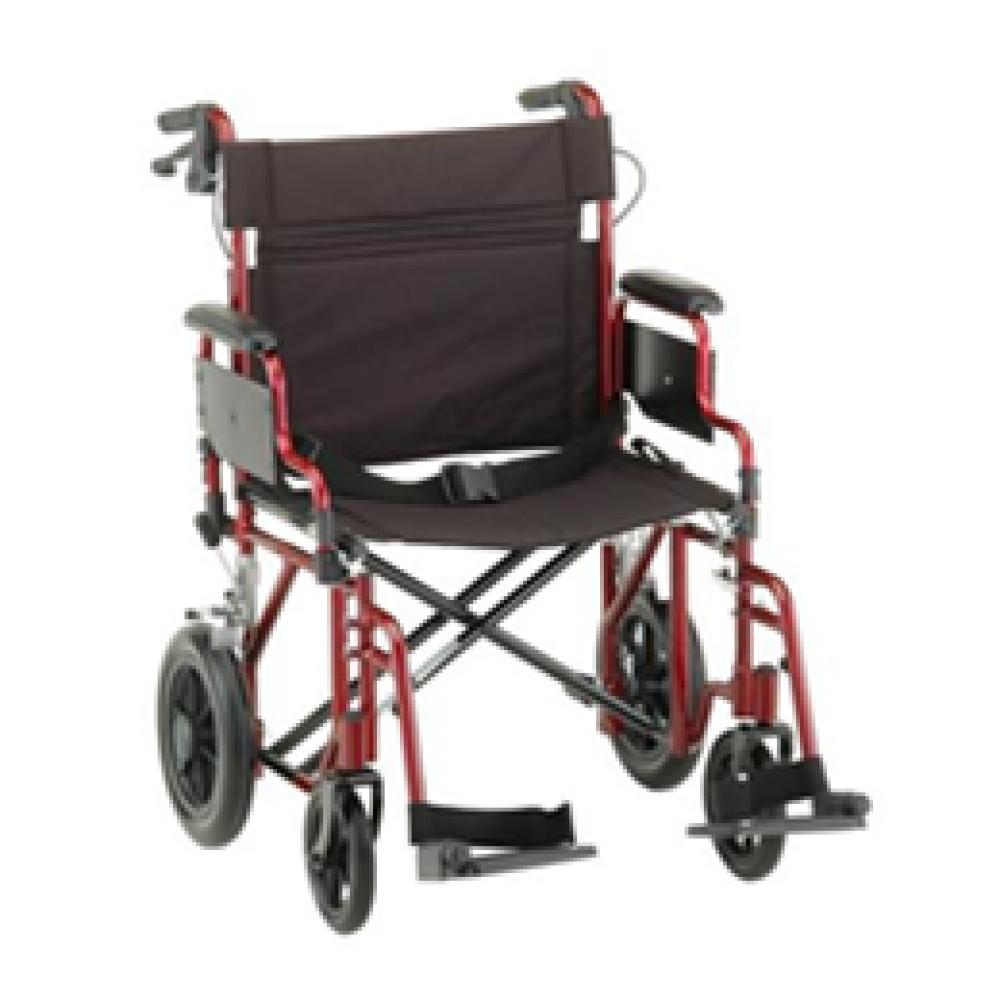 Image for product - 22 inch Transport Chair with 12 inch Rear Wheels Image for product - 22 inch Transport Chair with 12 inch Rear Wheels