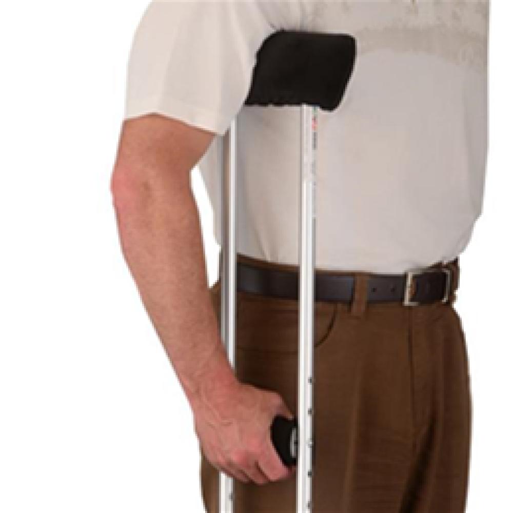 Image for product - Crutch Cover Set in Black Microfiber