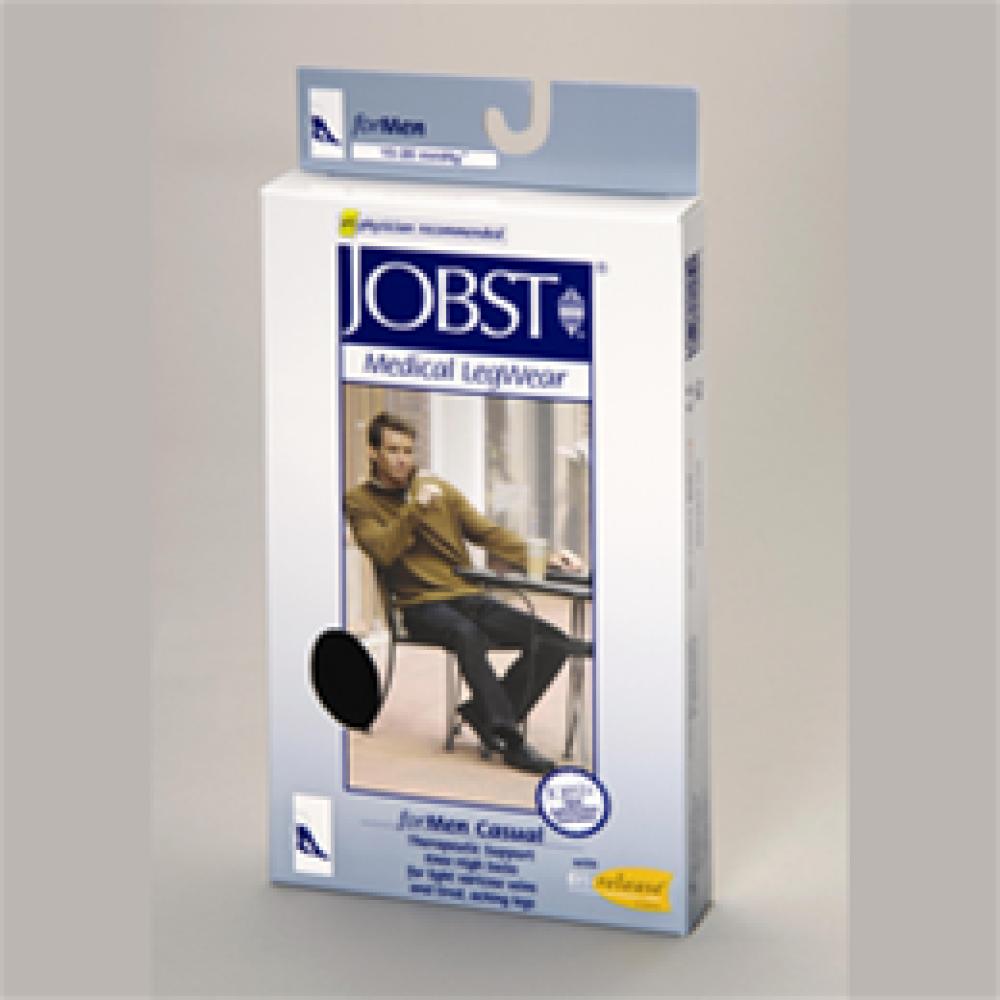 Image for product - Jobst for Men 15-20 mmHg Closed Toe Knee High Ribbed Compression Socks (Tall Casual)