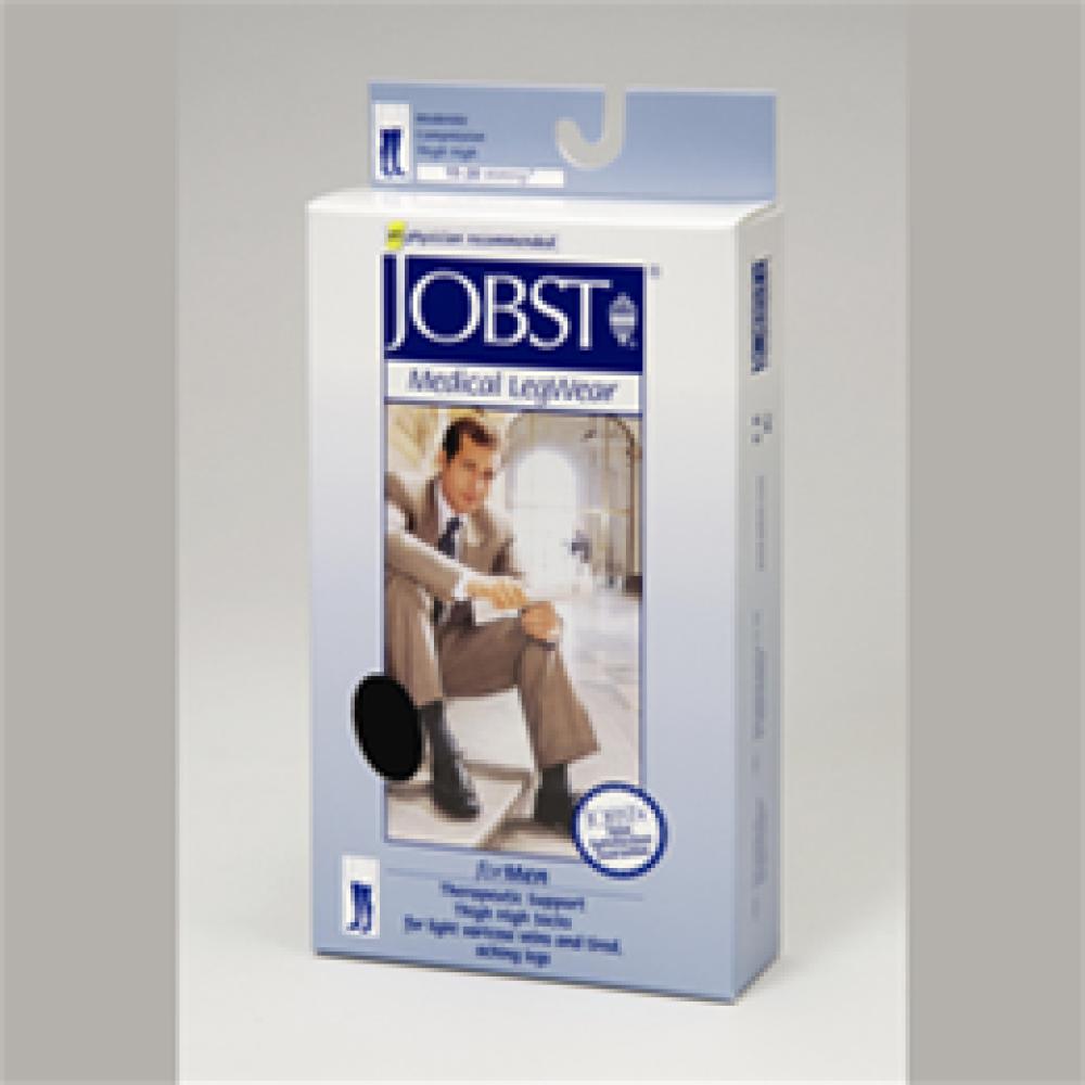 Image for product - Jobst for Men 15-20 mmHg Closed Toe Thigh High Ribbed Compression Socks
