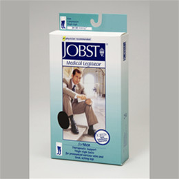 Image for product - Jobst for Men 20-30 mmHg Closed Toe Thigh High Ribbed Compression Socks thumbnail