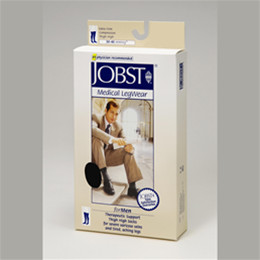 Image for product - Jobst for Men 30-40 mmHg Closed Toe Thigh High Ribbed Compression Socks thumbnail
